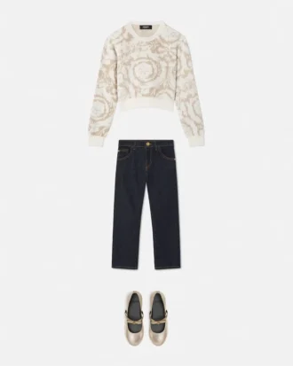 Pull en viscose mélangée jacquard pour enfants