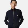 Pull zippé en maille cachemire et coton