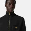 Pull zippé en maille cachemire et coton