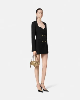 Robe blazer croisée en laine