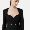 Robe blazer croisée en laine Robe blazer croisée en laine
