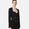 Robe blazer croisée en laine Robe blazer croisée en laine