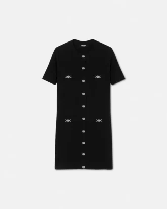 Robe chemise en maille de laine et cachemire