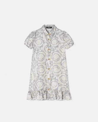 Robe chemise en twill de soie imprimé pour enfant