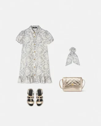 Robe chemise en twill de soie imprimé pour enfant
