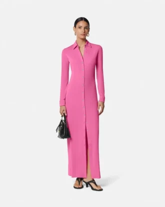 Robe chemise longue ajustée
