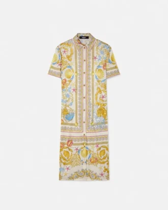 Robe chemise midi ajustée Underwater Barocco