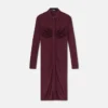 Robe chemise midi en jersey de viscose Robe chemise midi en jersey de viscose