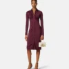 Robe chemise midi en jersey de viscose Robe chemise midi en jersey de viscose