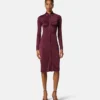 Robe chemise midi en jersey de viscose Robe chemise midi en jersey de viscose