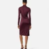Robe chemise midi en jersey de viscose Robe chemise midi en jersey de viscose
