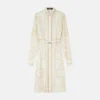 Robe chemise midi en twill de soie imprimé Robe chemise midi en twill de soie imprimé