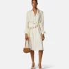 Robe chemise midi en twill de soie imprimé Robe chemise midi en twill de soie imprimé