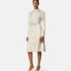 Robe chemise midi en twill de soie imprimé Robe chemise midi en twill de soie imprimé