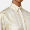 Robe chemise midi en twill de soie imprimé Robe chemise midi en twill de soie imprimé