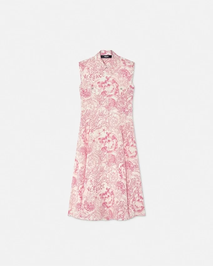 Robe chemise midi fluide Underwater Barocco Robe chemise midi fluide Underwater Barocco