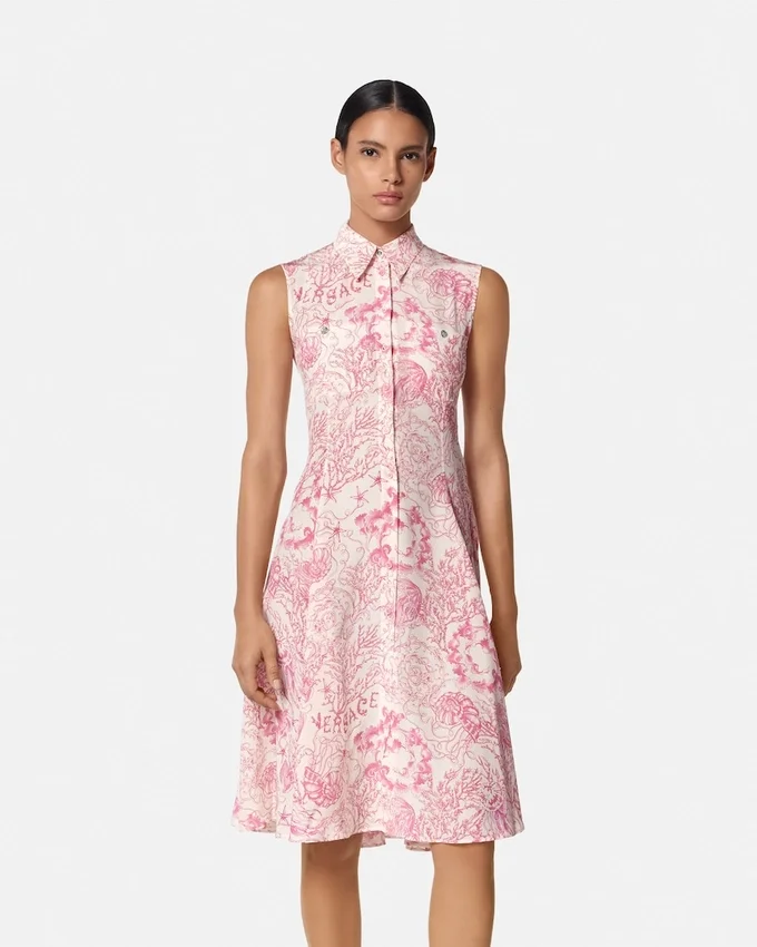 Robe chemise midi fluide Underwater Barocco Robe chemise midi fluide Underwater Barocco