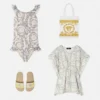 Robe de plage imprimée en coton pour enfant Robe de plage imprimée en coton pour enfant