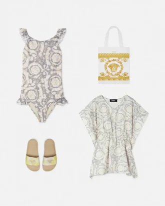 Robe de plage imprimée en coton pour enfant