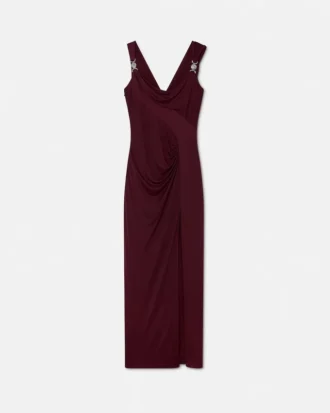 Robe drapée en jersey de viscose