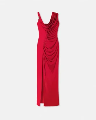 Robe drapée en jersey de viscose