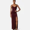 Robe drapée en jersey de viscose