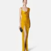 Robe drapée en jersey de viscose