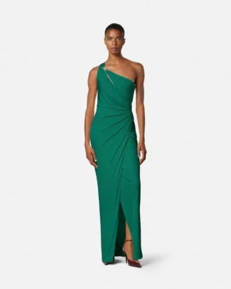Robe drapée en jersey de viscose