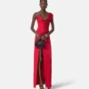 Robe drapée en jersey de viscose