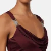 Robe drapée en jersey de viscose