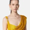 Robe drapée en jersey de viscose