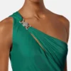 Robe drapée en jersey de viscose
