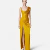 Robe drapée en jersey de viscose