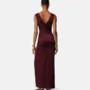 Robe drapée en jersey de viscose