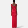 Robe drapée en jersey de viscose