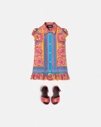 Robe en twill de soie imprimé pour enfant