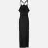 Robe froncée en jersey de viscose