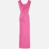Robe froncée à épingle de sûreté
