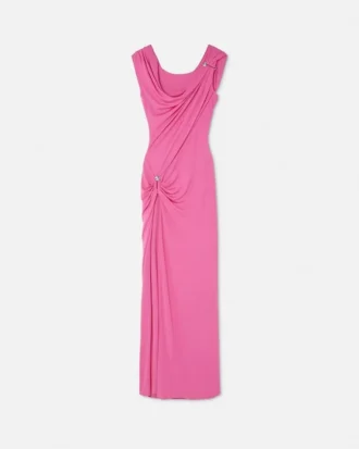 Robe froncée à épingle de sûreté