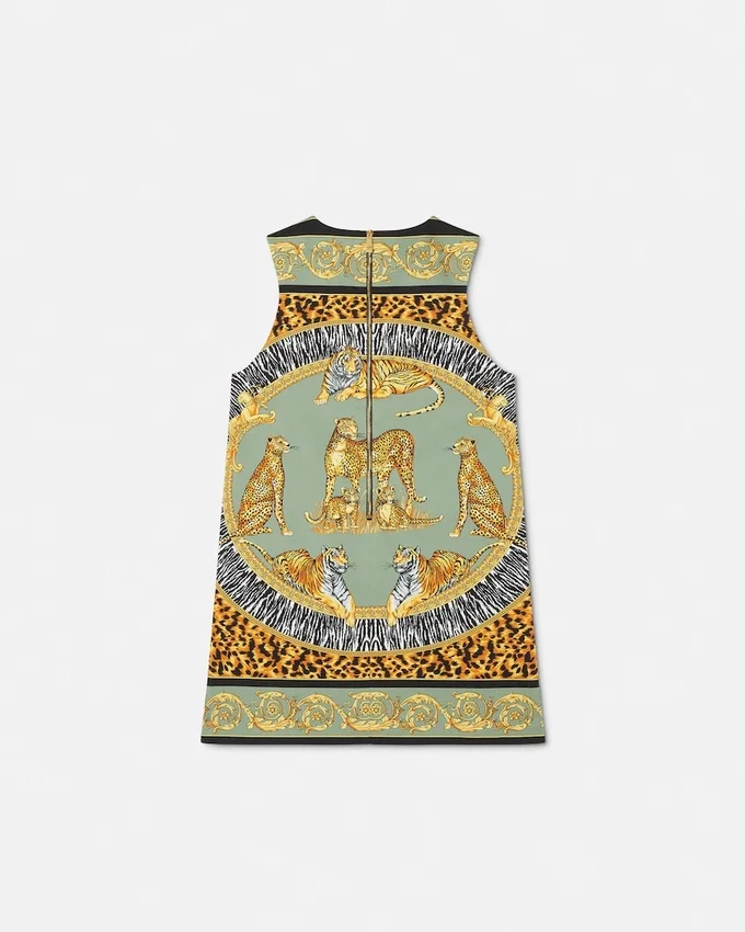 Robe imprimée en gabardine de coton pour enfant Robe imprimée en gabardine de coton pour enfant