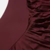 Robe longue drapée en crêpe satiné envers