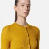 Robe longue en maille côtelée en laine mérinos Robe longue en maille côtelée en laine mérinos