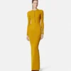 Robe longue en maille côtelée en laine mérinos Robe longue en maille côtelée en laine mérinos