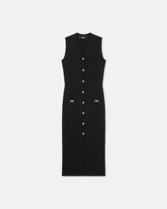 Robe longue en maille de laine et cachemire