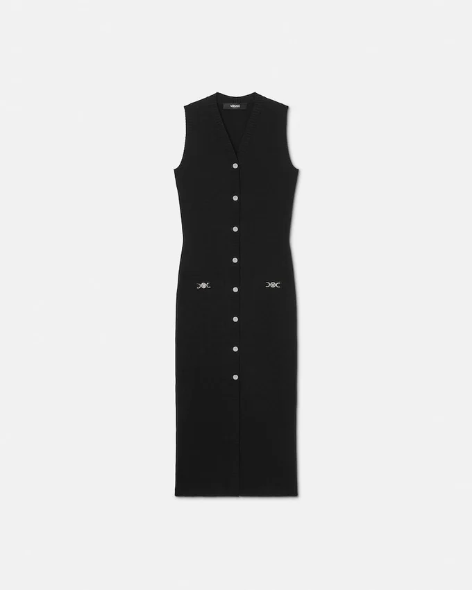 Robe longue en maille de laine et cachemire Robe longue en maille de laine et cachemire