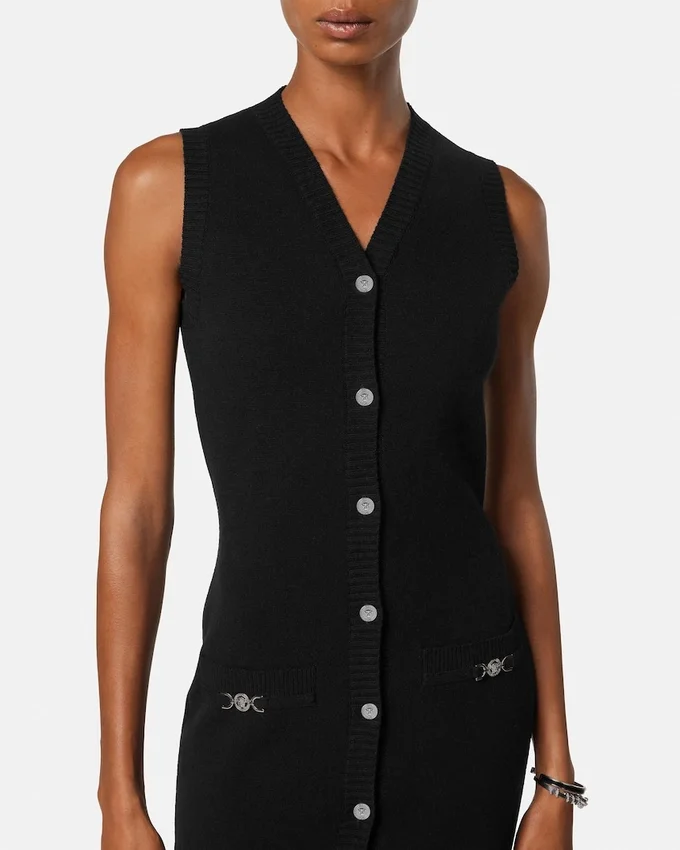 Robe longue en maille de laine et cachemire Robe longue en maille de laine et cachemire