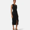 Robe longue en maille de laine et cachemire Robe longue en maille de laine et cachemire