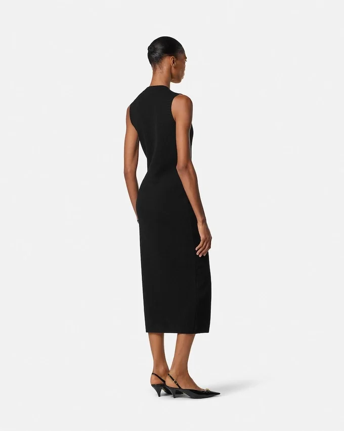 Robe longue en maille de laine et cachemire Robe longue en maille de laine et cachemire