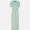 Robe longue polo en maille crochet Robe longue polo en maille crochet