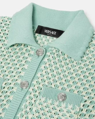 Robe longue polo en maille crochet